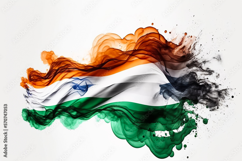 The Symbol Of Pride And Unity The Indian Flag Soaring In The Waves And