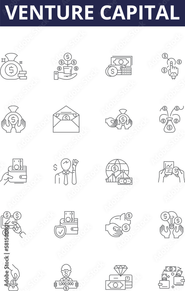 Vecteur Stock Venture Capital Line Vector Icons And Signs Capital