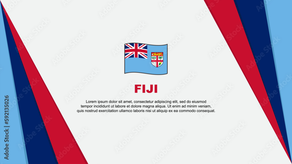 Fiji Flag Abstract Background Design Template Fiji Independence Day