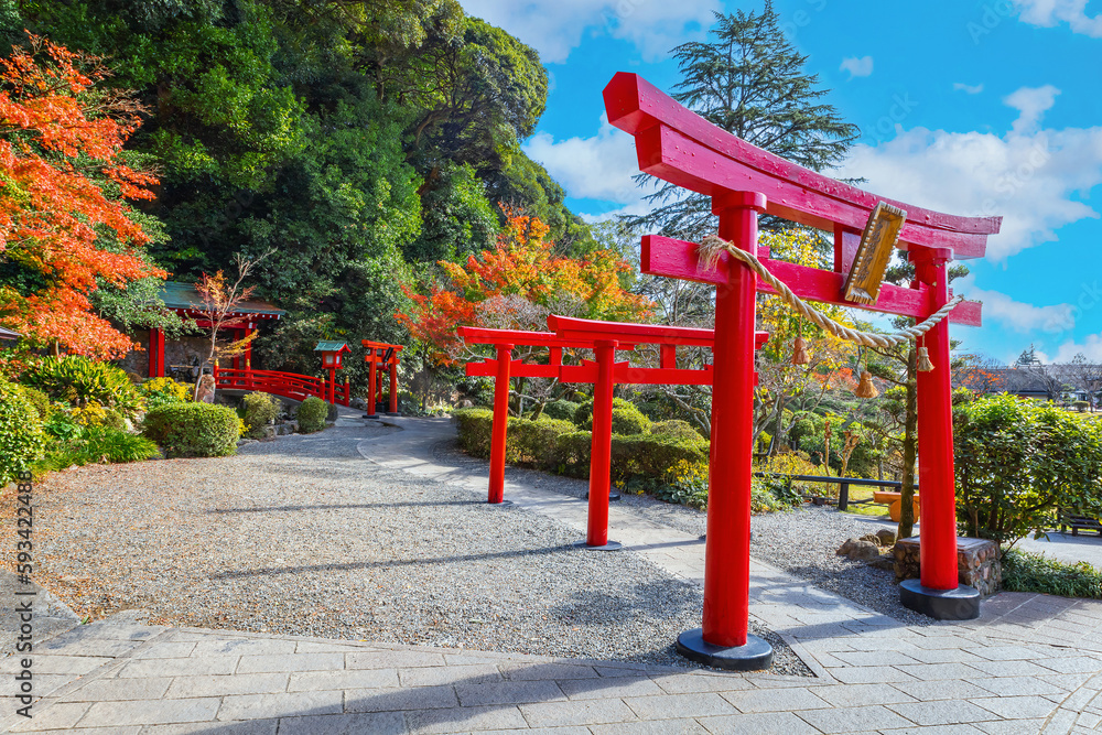 Beppu Japan Nov Hakuryu Inari Okami White Dragon Inari