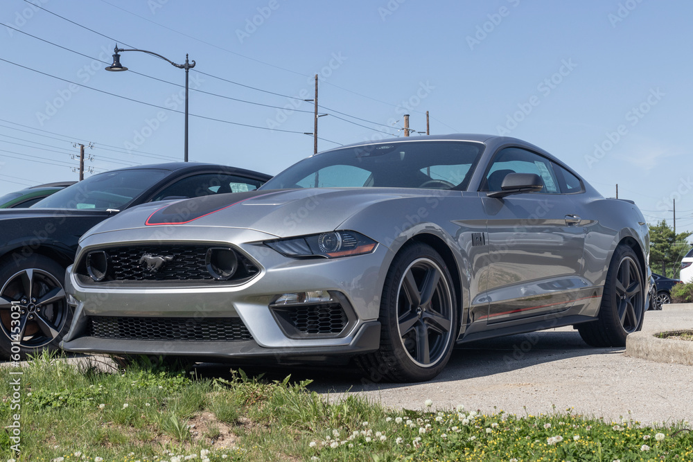 Ford Mustang Display At A Dealership Ford Offers The Mustang In A Base