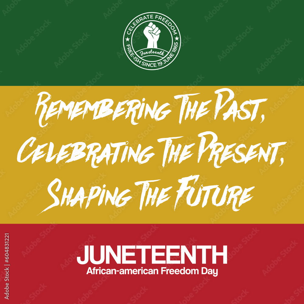 Juneteenth Celebration Embracing Freedom And Unity Stock Vector