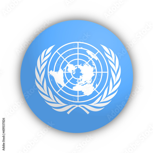 Flaga ONZ Przycisk