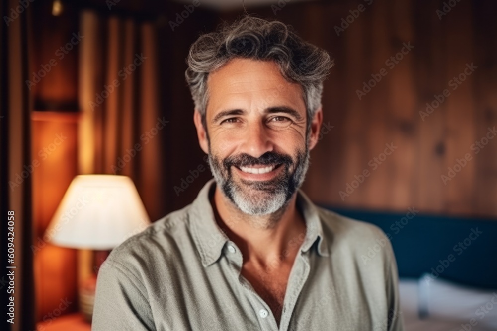 Medium Shot Portrait Photography Of A Cheerful Man In His 40s That Is