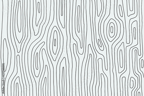 Hand illustrated wood texture line art pattern background