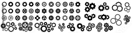 Gear icon vector set. clockwork illustration sign collection. Mechanics symbol.