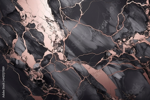 Dark grey, sparkly, and rose gold marble image wallpaper and background
