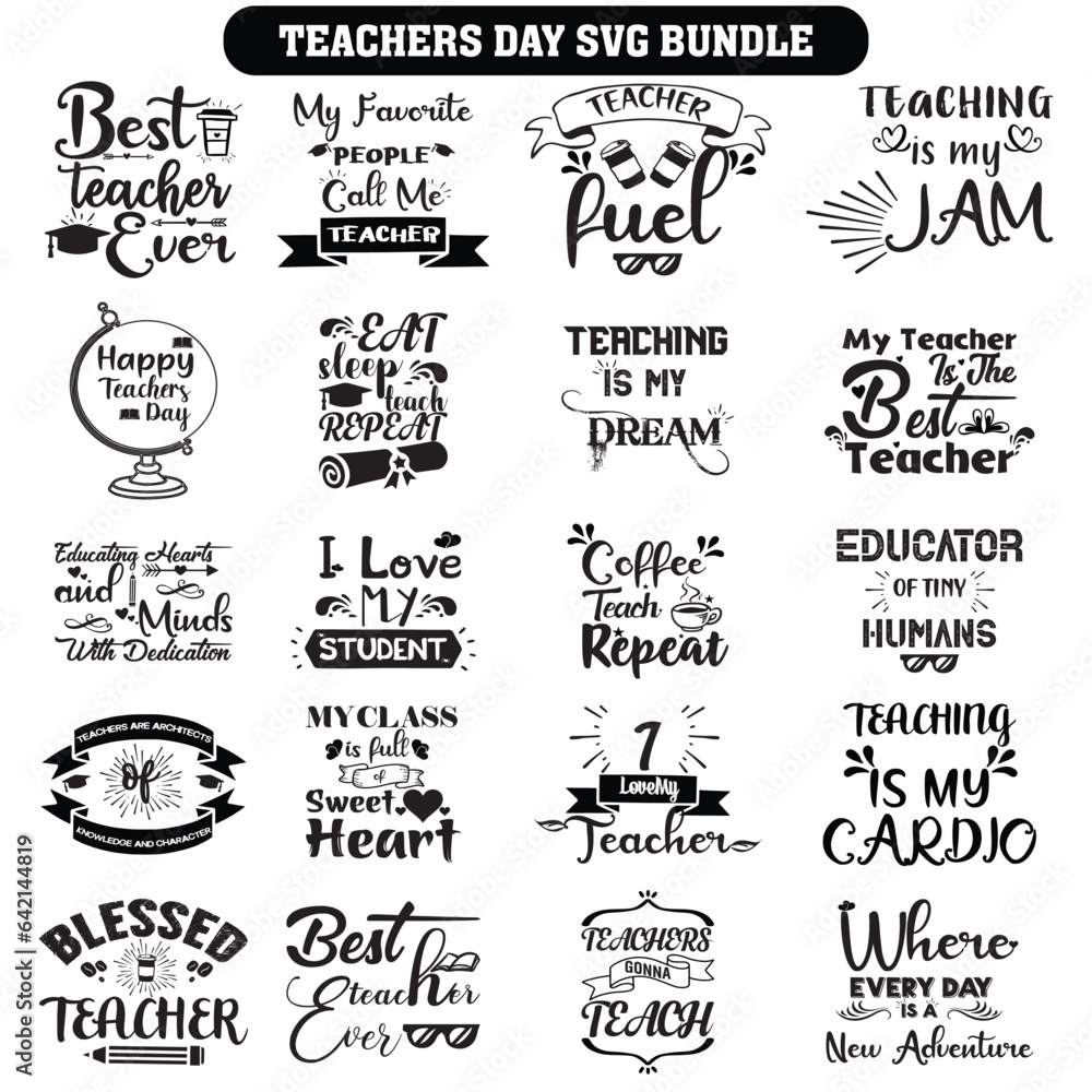 Teacher Vector Design Bundle Teacher Svg Bundle Sublimation Teacher