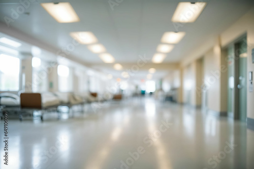 Blurred interior of hospital abstract medical