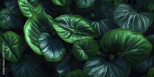 Dark green betel leaves dramatic photo effect background, realism, realistic, hyper realistic. Generative AI image weber.