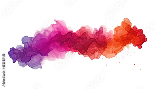 colorful smoke isolated on transparent background cutout