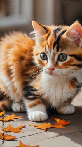 Cute kitten created by AI