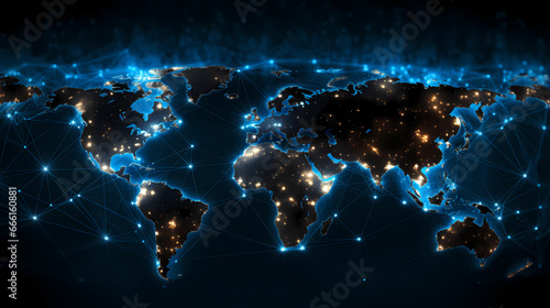 World map graphic poster web page PPT background