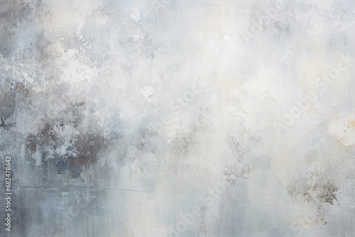 Abstract textured background with a blend of white and grey hues with subtle hints of rust, resembling a weathered wall.