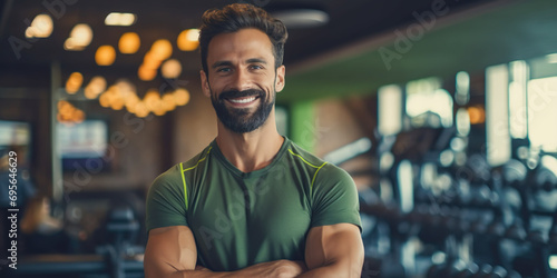 Gym trainer smiling at the camera