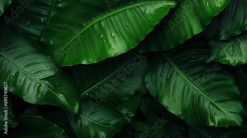 The abstract texture of tropical leaves is a reminder of the beauty and complexity of nature. ai generated.