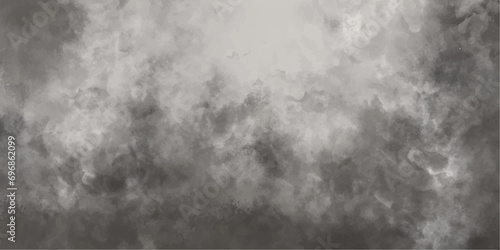Abstract black and white silver ink effect cloudy grunge texture painting background. The texture of smoke, steam, fog for creativity and design in black and white background illustration..