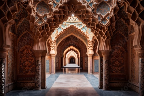 Ornate arches and intricate designs symbolizing Mawlid festivities