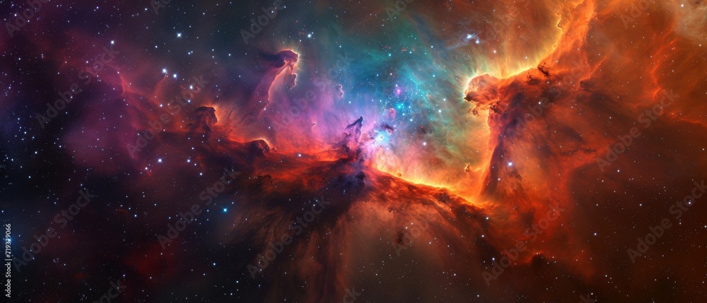 Captivating Science Wallpaper Mesmerizing Galactic Nebula In A Vibrant