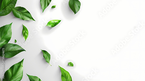 green leaf wirh white background