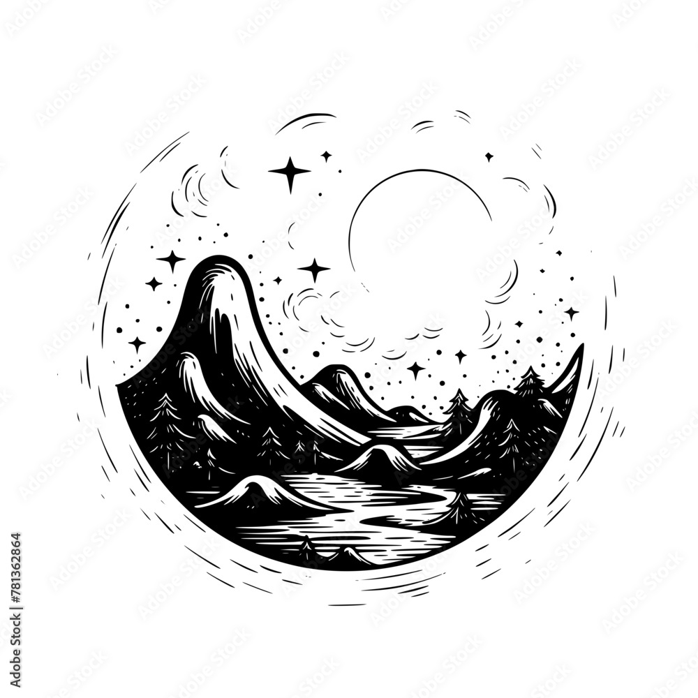 Moon Svg Bundle Celestial Svg Moon Cut Files Crystal Moon Svg Lotus