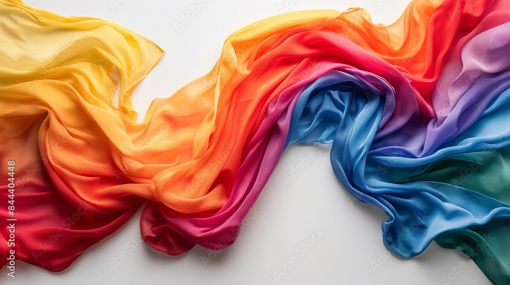 Gay Pride Month Concept Patterned As The Rainbow Flag Isolated On White Backgrounds
