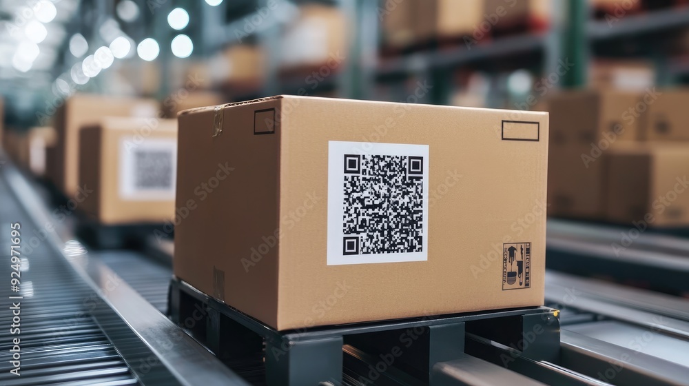 Automatic Logistics Management Smart Packaging Into The Warehouse