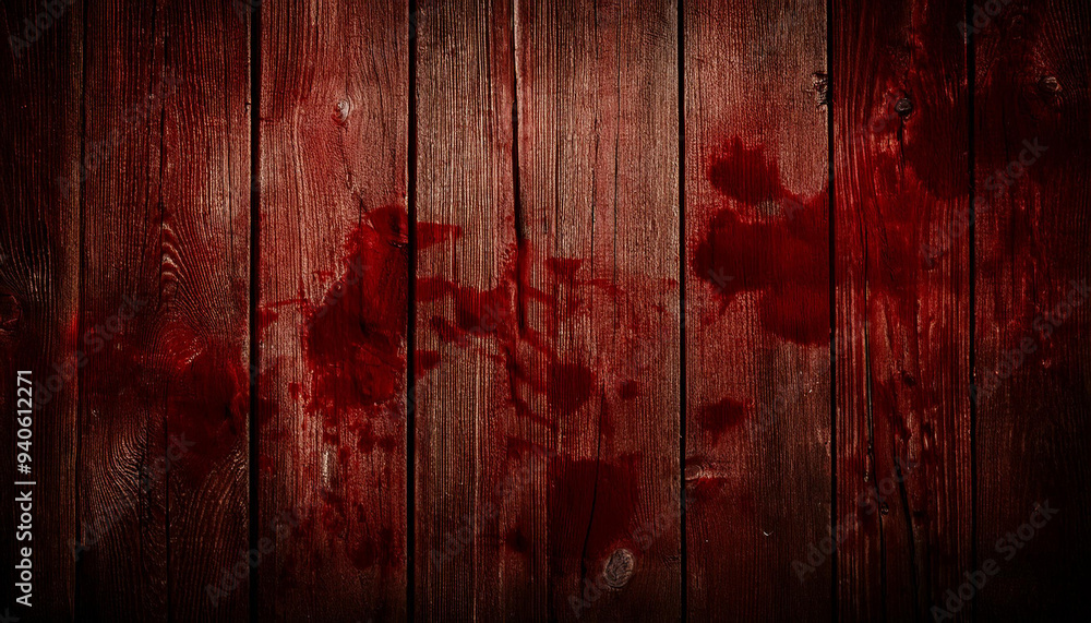 Horror Wood Blood Stain Background Grunge Rough Wooden Plank Wallpaper