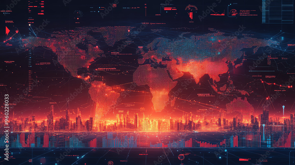 Visualizing Geographic Data With Vibrant Heat Map Showcasing Digital