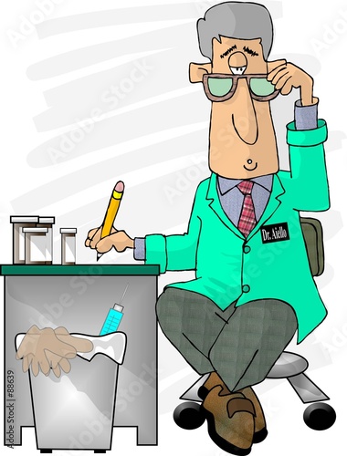 doctor writing a prescription - Buy this stock illustration and explore