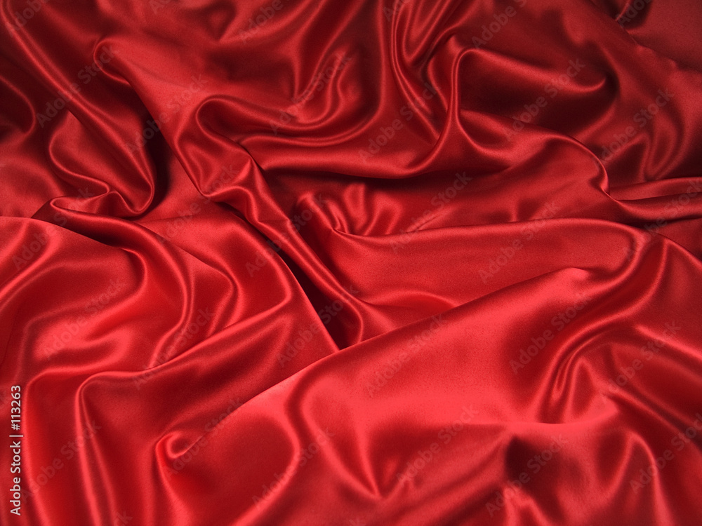 red satin fabric [landscape] - obrazy, fototapety, plakaty 