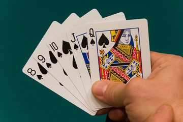 cards with hand 08 poker straight flush