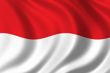 Wall Mural - flag of indonesia