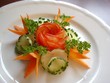 food decoration. vegetable flowers