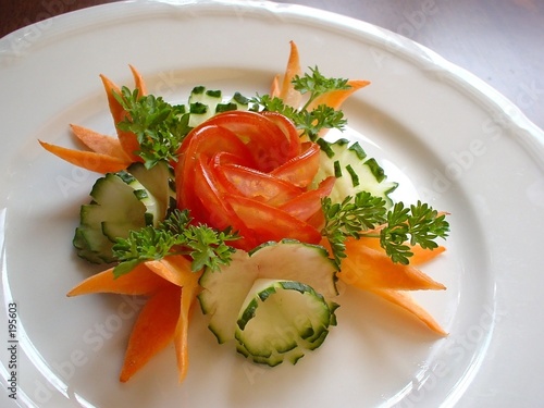 Food Decoration Vegetable Flowers Buy This Stock Photo And
