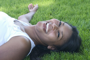 Wall Mural - laughing woman