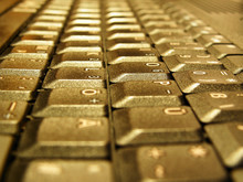 Tastatur Goldfarben/ Keyboard Gold Colored