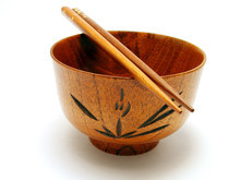 Wooden Bowl And Chopsticks 2