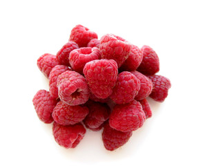 raspberries on white 2