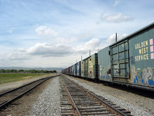 Line Of Box Cars / Trains