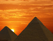 canvas print picture sunrise at the pyramids