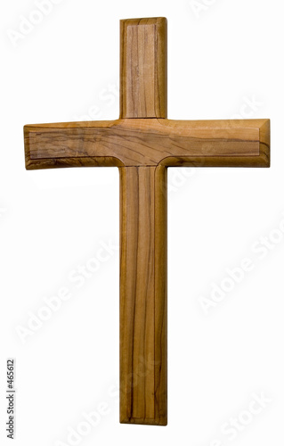 Cuadros en Lienzo wooden cross on a white background