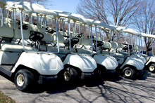 Parked Golf Carts