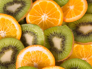 Wall Mural - kiwi and oranges