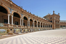Plaza De Espana In Seville, Andalucia, Spain