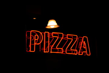 neon pizza sign