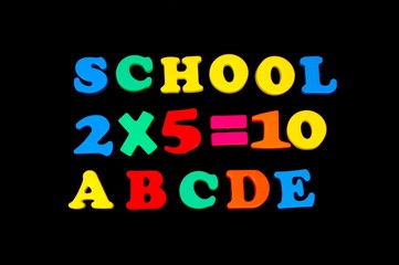 toy numbers and letters - school