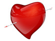 Leinwandbild Motiv red heart with arrow