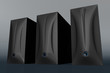 Leinwandbild Motiv three black computer cases 01