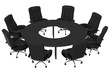 Leinwandbild Motiv isolated office armchairs with table 07